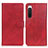 Custodia Portafoglio In Pelle Cover con Supporto A05D per Sony Xperia 10 IV Rosso