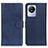 Custodia Portafoglio In Pelle Cover con Supporto A05D per Vivo Y02 Blu
