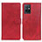 Custodia Portafoglio In Pelle Cover con Supporto A05D per Vivo Y30 5G Rosso