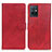 Custodia Portafoglio In Pelle Cover con Supporto A05D per Vivo Y55s 5G Rosso