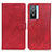 Custodia Portafoglio In Pelle Cover con Supporto A05D per Vivo Y76s 5G Rosso
