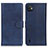 Custodia Portafoglio In Pelle Cover con Supporto A05D per Wiko Y82 Blu