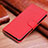 Custodia Portafoglio In Pelle Cover con Supporto A06D per Huawei Honor X8b Rosso