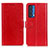 Custodia Portafoglio In Pelle Cover con Supporto A06D per Motorola Moto Edge (2021) 5G Rosso