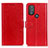 Custodia Portafoglio In Pelle Cover con Supporto A06D per Motorola Moto G Play Gen 2 Rosso