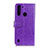 Custodia Portafoglio In Pelle Cover con Supporto A06D per Motorola Moto One Fusion Viola