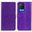 Custodia Portafoglio In Pelle Cover con Supporto A06D per Oppo A54 4G Viola