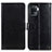 Custodia Portafoglio In Pelle Cover con Supporto A06D per Oppo A94 4G Nero