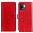 Custodia Portafoglio In Pelle Cover con Supporto A06D per Oppo A94 4G Rosso