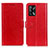 Custodia Portafoglio In Pelle Cover con Supporto A06D per Oppo A95 4G Rosso