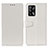 Custodia Portafoglio In Pelle Cover con Supporto A06D per Oppo F19 Bianco