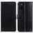 Custodia Portafoglio In Pelle Cover con Supporto A06D per Samsung Galaxy A03s Nero