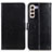 Custodia Portafoglio In Pelle Cover con Supporto A06D per Samsung Galaxy S23 5G Nero