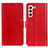 Custodia Portafoglio In Pelle Cover con Supporto A06D per Samsung Galaxy S23 5G Rosso