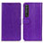 Custodia Portafoglio In Pelle Cover con Supporto A06D per Sony Xperia 1 III Viola