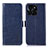 Custodia Portafoglio In Pelle Cover con Supporto A07D per Huawei Honor X6a Blu