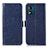 Custodia Portafoglio In Pelle Cover con Supporto A07D per Motorola Moto E13 Blu