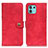 Custodia Portafoglio In Pelle Cover con Supporto A07D per Motorola Moto Edge 20 Lite 5G Rosso