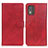 Custodia Portafoglio In Pelle Cover con Supporto A07D per Nokia C02 Rosso