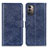 Custodia Portafoglio In Pelle Cover con Supporto A07D per Nokia G11 Blu