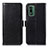 Custodia Portafoglio In Pelle Cover con Supporto A07D per Nokia XR21 Nero