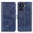 Custodia Portafoglio In Pelle Cover con Supporto A07D per OnePlus 10R 5G Blu