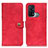 Custodia Portafoglio In Pelle Cover con Supporto A07D per Oppo Reno5 A Rosso