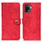 Custodia Portafoglio In Pelle Cover con Supporto A07D per Oppo Reno5 F Rosso