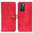 Custodia Portafoglio In Pelle Cover con Supporto A07D per Oppo Reno6 5G Rosso