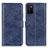 Custodia Portafoglio In Pelle Cover con Supporto A07D per Samsung Galaxy F02S SM-E025F Blu