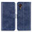 Custodia Portafoglio In Pelle Cover con Supporto A07D per Samsung Galaxy XCover 5 SM-G525F Blu