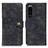 Custodia Portafoglio In Pelle Cover con Supporto A07D per Sony Xperia 5 III SO-53B Nero