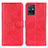 Custodia Portafoglio In Pelle Cover con Supporto A07D per Vivo Y55s 5G Rosso