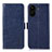 Custodia Portafoglio In Pelle Cover con Supporto A07D per Xiaomi Redmi 13C Blu