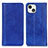 Custodia Portafoglio In Pelle Cover con Supporto A08 per Apple iPhone 13 Mini Blu