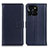 Custodia Portafoglio In Pelle Cover con Supporto A08D per Huawei Honor X6a Blu