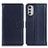 Custodia Portafoglio In Pelle Cover con Supporto A08D per Motorola Moto E32 Blu