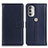Custodia Portafoglio In Pelle Cover con Supporto A08D per Motorola Moto G51 5G Blu