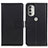 Custodia Portafoglio In Pelle Cover con Supporto A08D per Motorola Moto G51 5G Nero