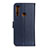 Custodia Portafoglio In Pelle Cover con Supporto A08D per Motorola Moto One Fusion Plus Blu