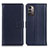 Custodia Portafoglio In Pelle Cover con Supporto A08D per Nokia G11 Blu