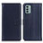 Custodia Portafoglio In Pelle Cover con Supporto A08D per Nokia G22 Blu