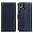 Custodia Portafoglio In Pelle Cover con Supporto A08D per Oppo F21 Pro 4G Blu