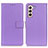 Custodia Portafoglio In Pelle Cover con Supporto A08D per Samsung Galaxy S22 5G Viola