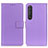 Custodia Portafoglio In Pelle Cover con Supporto A08D per Sony Xperia 1 III Viola