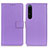 Custodia Portafoglio In Pelle Cover con Supporto A08D per Sony Xperia 1 IV Viola