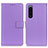 Custodia Portafoglio In Pelle Cover con Supporto A08D per Sony Xperia 5 III SO-53B Viola