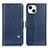 Custodia Portafoglio In Pelle Cover con Supporto A09 per Apple iPhone 13 Mini Blu