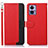 Custodia Portafoglio In Pelle Cover con Supporto A09D per Motorola Moto Edge 30 Lite 5G Rosso