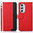 Custodia Portafoglio In Pelle Cover con Supporto A09D per Motorola Moto Edge Plus (2022) 5G Rosso
